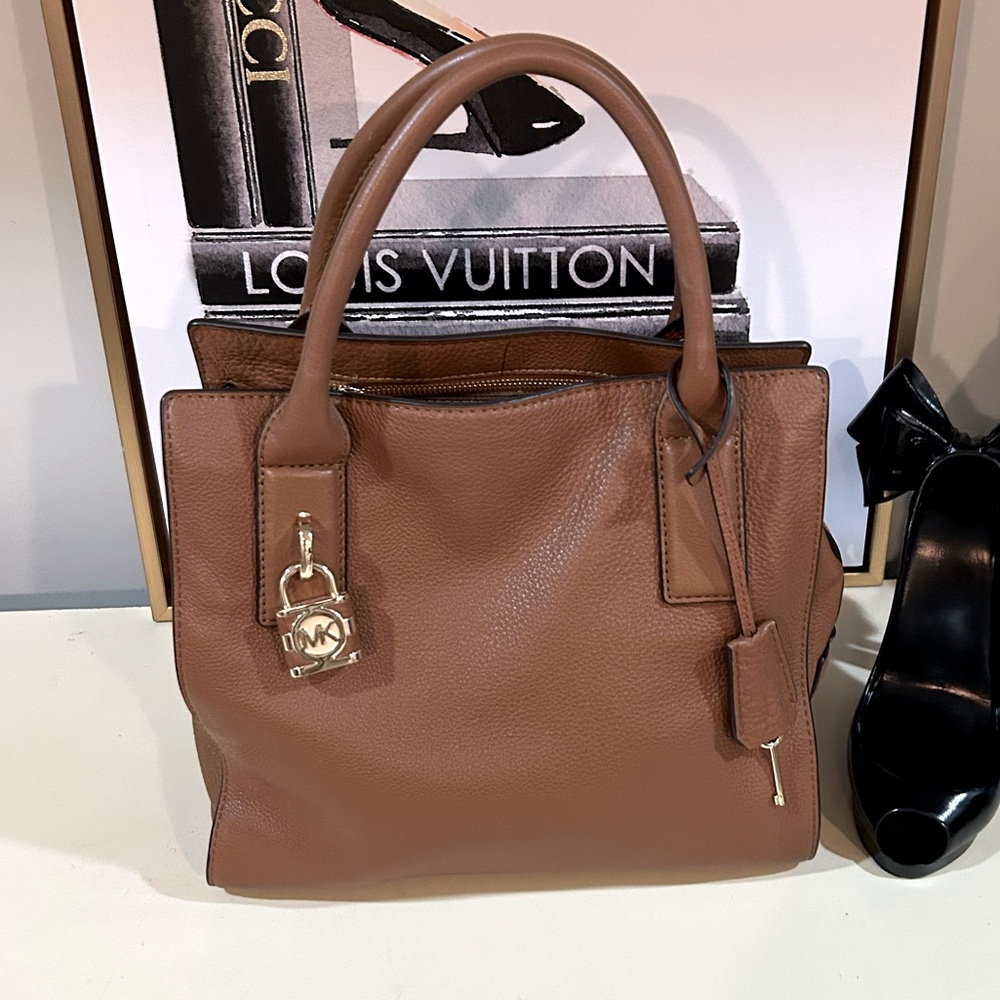 Michael Kors Tan Leather Tote Bag - Picture 11 of 11